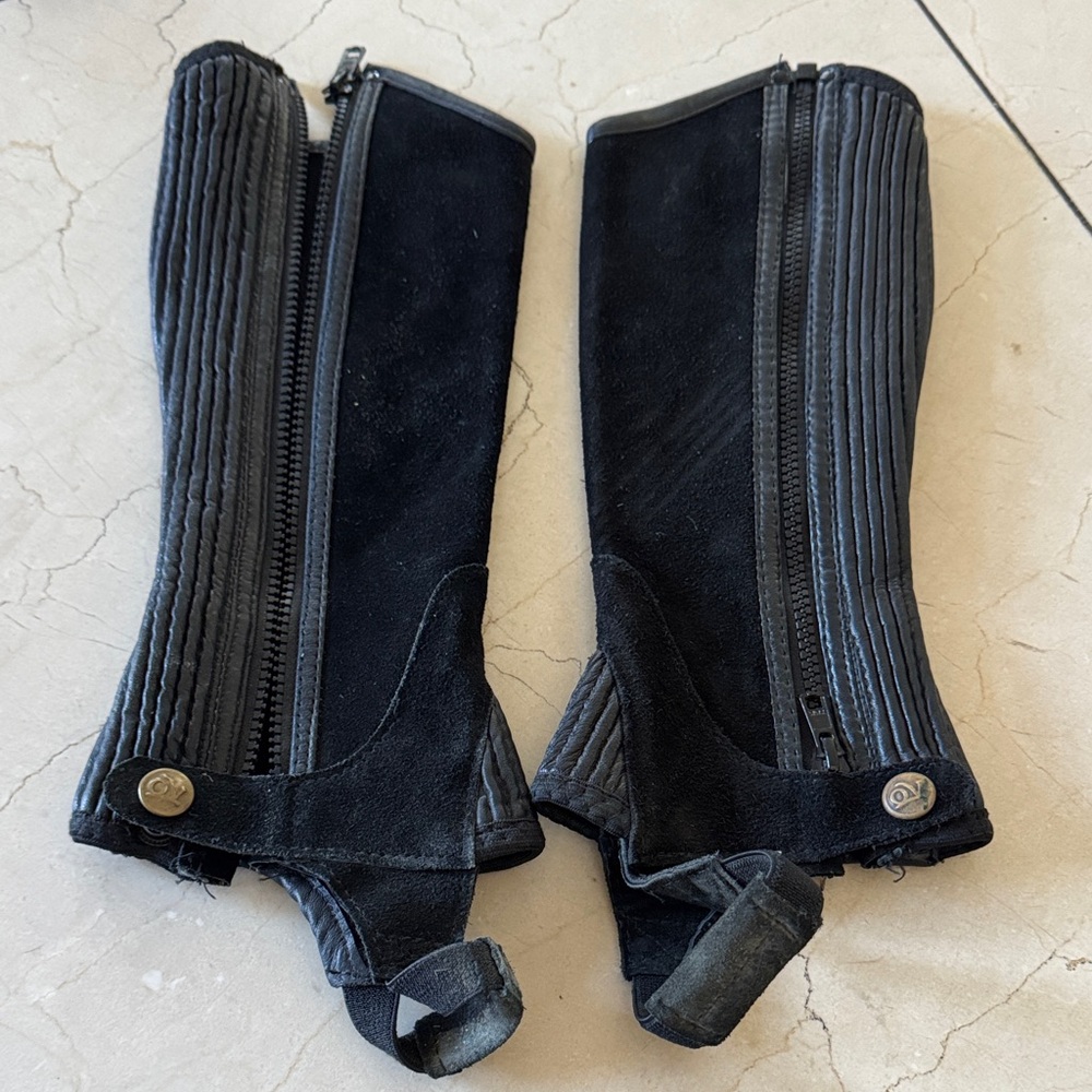 Black Riding Half Chaps
